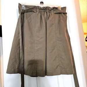 Green A-Line Mini Skirt
